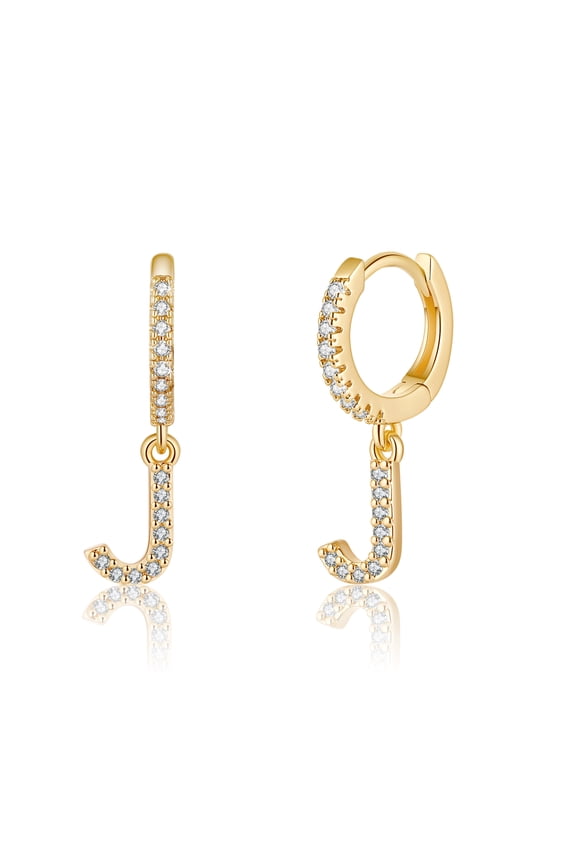 4 5 6 7 8 9 10 11 12 13 14 15 16 Year Old Birthday Birthday Gifts for Tween Teen Teenage Girl Gift Idea Initial A-Z Cz Hoop Earrings for Women Jewelry