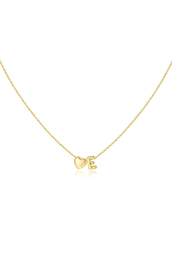4 5 6 7 8 9 10 11 12 13 14 15 16 Year Old Birthday Gifts for Tween Teen Teenage Girl Gift Idea 14K Gold Plated CZ Heart Pendant Necklace Initial a-z Jewelry