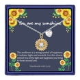thumbnail image 1 of Turandoss 4 5 6 7 8 9 10 11 12 13 14 15 16 Year Old Birthday Gifts for Tween Teen Teenage Girl Gift Idea 14K Gold Plated Initial Sunflower Pendant Necklace Personalized Initial a-z Jewelry, 1 of 7