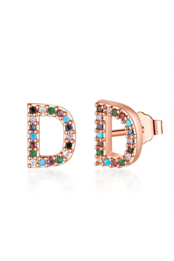 4 5 6 7 8 9 10 11 12 13 14 15 16 Year Old Birthday Gifts for Tween Teen Teenage Girl Gift Idea Initial A-Z Cz Stud Earrings for Women Jewelry