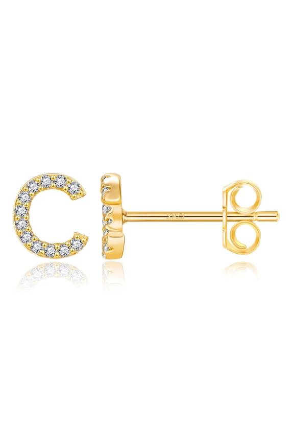 4 5 6 7 8 9 10 11 12 13 14 15 16 Year Old Birthday Gifts for Tween Teen Teenage Girl Gift Idea Initial A-Z Cz Stud Earrings for Women Jewelry