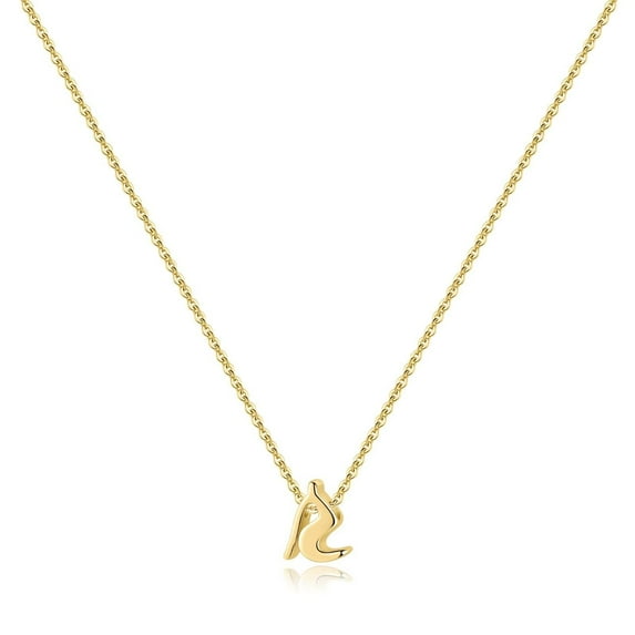 Turandoss 925 Sterling Silver Initial Necklace for Women Girls Dainty Alphabet Letter R Gold Cursive Initial Necklace for Women Mothers Day Mother’S Day Birthday Gifts Jewelry Necklace for Women