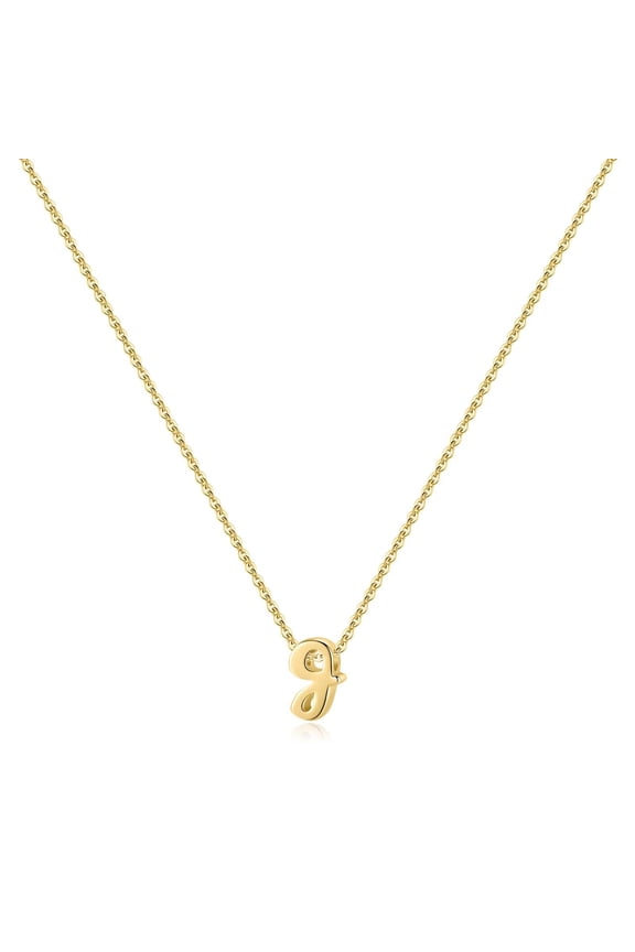 925 Sterling Silver Initial Necklace for Women Girls Dainty Name Letter G Gold Cursive Initial Necklace for Women Easter Mother’S Day Birthday Gifts Necklace Jewelry