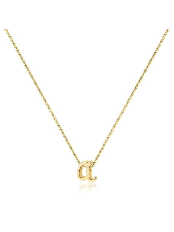 925 Sterling Silver Initial Necklace for Women Dainty Simple Letter Cursive Initial Jewelry Birthday Teacher Appreciation Mothers Day Graduation Gifts for Her Mom Kids Teen Girls Wife Ideas