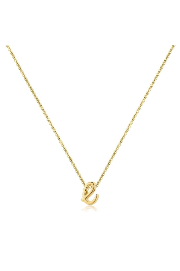 925 Sterling Silver Initial Necklaces for Women Girls Dainty Alphabet Letter E Gold Cursive Initial Necklace for Women Sister Friend Gifts Necklace Jewelry Gifts for Women Birthday