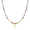 thumbnail image 1 of Turandoss Colorful Initial Necklaces for Girls Beaded Pearl Choker Necklace for Women Teen Girl Colorful Summer Boho Necklace Jewelry Trendy Personalized Letter Initial Gifts Birthday Gifts Kids, 1 of 8