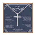 thumbnail image 1 of Turandoss Cross Pendant Necklaces Gifts for Boyfriend 14K White Gold Plated Dainty Box Chain Trendy Jewelry Birthday Anniversary Valentines Day Gifts for Men Boy Husband Boyfriend, 1 of 7