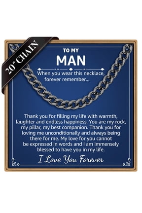 Cuban Link Chain Necklace Gifts for Men 7mm Width Stainless Steel Cuban Chain Fashion Jewelry Valentines Day Anniversary Birthday Gift for Men Boys Him Husband Boyfriend