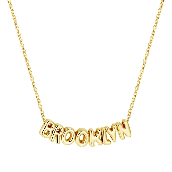 Turandoss Custom Name Necklace Personalized - 14K Gold Plated Necklace Personalized Monogram Pendant Name Necklaces for Women Trendy Jewelry Gifts for Women Mom Her Birthday Gifts