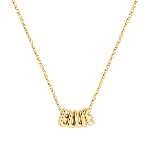 Turandoss Custom Name Necklace Personalized - 14K Gold Plated Necklace Personalized Monogram Pendant Name Necklaces for Women Trendy Jewelry Gifts for Women Mom Her Birthday Gifts