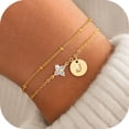 thumbnail image 1 of Turandoss Gifts for Teen Girls 6 7 8 9 10 11 12 13 14 15 16 Year Old Girl Birthday Gifts for Teen Girls Tween Teenager Flower Girl Gift Initial J Charm Bracelet Jewelry, 1 of 9
