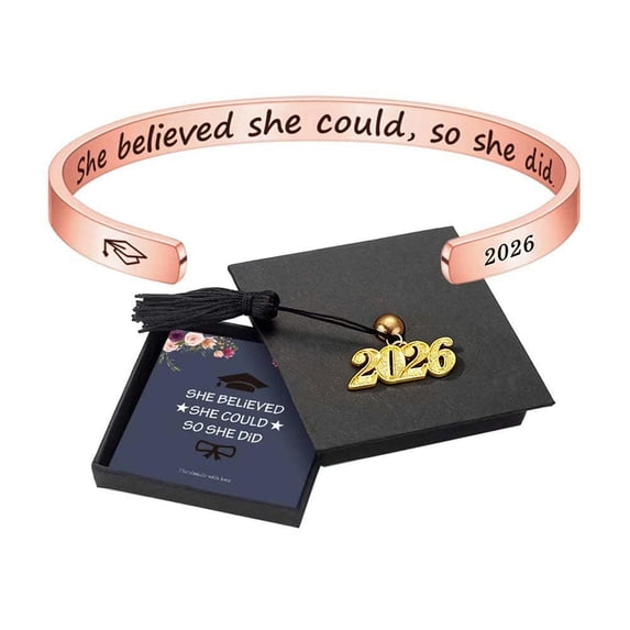 Turandoss Graduation Gifts for Her 2026 Class of 2026 Gift Middle High School College Senior Graduation Gifts Bracelet Jewelry for Her Women Male best Friends Sister Grad Present Gift