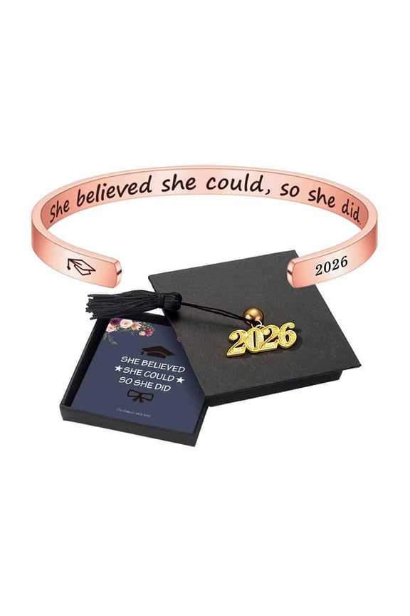 Graduation Gifts for Her 2026 Class of 2026 Gift Middle High School College Senior Graduation Gifts Bracelet Jewelry for Her Women Male best Friends Sister Grad Present Gift