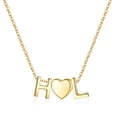 thumbnail image 1 of Turandoss Heart Initial Necklace for Women 14K Gold Plated Dainty 2 Letters A-Z with Heart Personalized Jewelry Birthday Gifts for 5 6 7 8 9 10 11 12 13 14 15 16 Years Old Teen Girls Women, 1 of 8