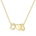 thumbnail image 1 of Turandoss Heart Initial Necklace for Women 14K Gold Plated Dainty 2 Letters A-Z with Heart Personalized Love Jewelry Birthday Gifts for Women Wife Mom Girls, 1 of 8