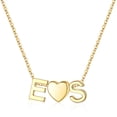 thumbnail image 1 of Turandoss Heart Initial Necklace for Women 14K Gold Plated Dainty 2 Letters A-Z with Heart Personalized Love Jewelry Birthday Gifts for Women Wife Mom Girls, 1 of 8