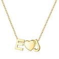 thumbnail image 1 of Turandoss Heart Initial Necklace for Women 14K Gold Plated Dainty 2 Letters A-Z with Heart Personalized Love Jewelry Birthday Gifts for Women Wife Mom Girls, 1 of 8
