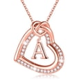 thumbnail image 1 of Turandoss Heart Initial Necklaces for Girls 14K Gold Plated Cubic Zirconia Letter a-z Pendant Trendy Jewelry Mothers Day Birthday Gifts for Women Teen Girls Ages 12-14, 1 of 7