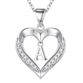 thumbnail image 1 of Turandoss Heart Initial Necklaces for Women Dainty 14K Gold Plated CZ Heart Pendant with Tiny Letter A-Z Personalized Trendy Jewelry Valentine's Day Birthday Gifts for Women Girls, 1 of 8