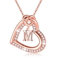 thumbnail image 1 of Turandoss Heart Initial Necklaces for Women Girls Dainty 14K Gold Plated Cubic Zirconia Letter a-z Pendant Jewelry Birthday Teenage Girl Gifts for Little Girls Niece Sister Ages 10-12, 1 of 7