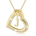 thumbnail image 1 of Turandoss Heart Initial Necklaces for Women Girls Dainty 14K Gold Plated Cubic Zirconia Letter a-z Pendant Jewelry Mothers Day Birthday Gifts for Women Teen Girls Ages 10-12, 1 of 7