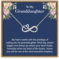 thumbnail image 1 of Turandoss Infinity Heart Necklace Granddaughter Gifts from Grandma 925 Sterling Silver Chain 14K White Gold Plated Personalized Jewelry Birthday Gifts for Women Teen Girls, 1 of 7