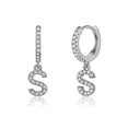 thumbnail image 1 of Turandoss Initial Hoop Earrings for Women 14K Gold Plated Personalized Letter A-Z Cz Huggie Dangling Hypoallergenic Jewelry Birthday Gifts for Women Teen Girls, 1 of 8