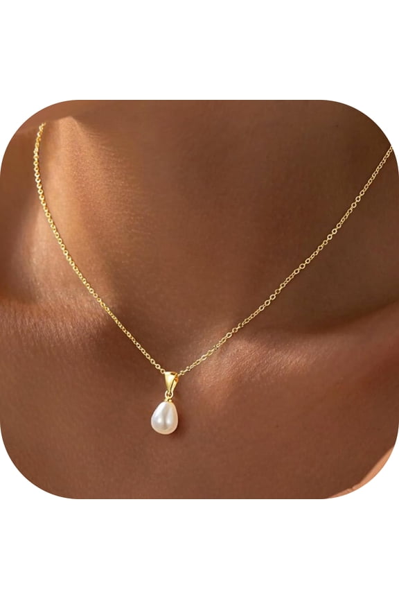 Pearl Necklaces for Women GirlsDainty Gold Pearl Choker Pendant Necklace for Women Trendy Simple Elegant Gold Bridal Wedding Necklace for Womens Jewelry Bridesmaid Proposal Gifts