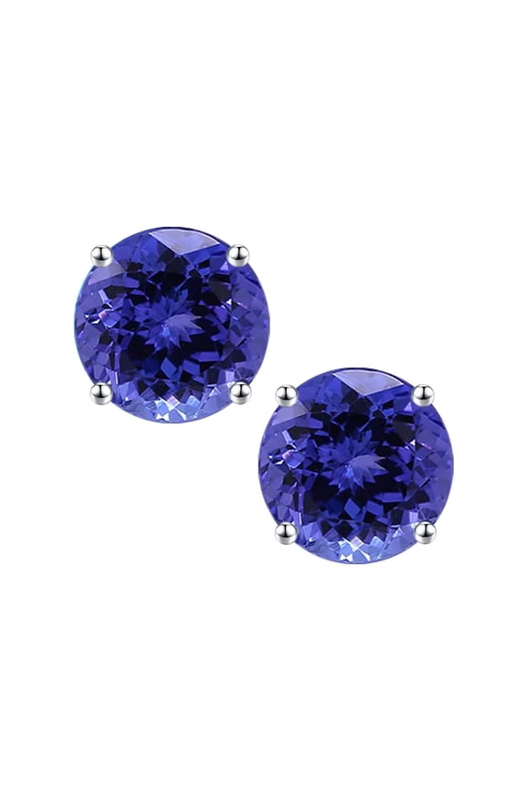 S925 Sterling Silver Birthstone Earrings for Women 0.8Ct Hypoallergenic Tanzanite Stud December Birthday Jewelry Gifts for Women Girls Her
