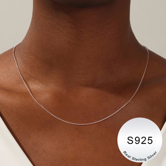 Turandoss S925 Sterling Silver Chains for Women Trendy Jewelry Rope Chain Dainty Necklace for Women Birthday Teacher Appreciation Mothers Day Graduation Gifts for Her Mom Kids Teen Girls Wife Ideas