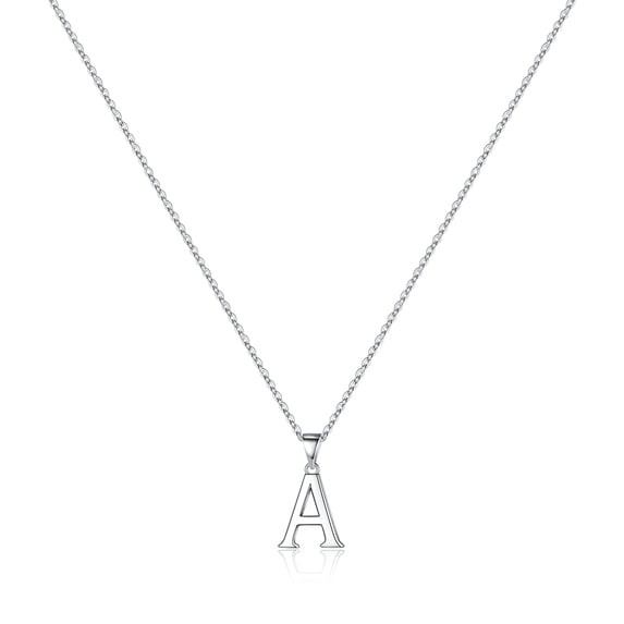 Turandoss S925 Sterling Silver Initial Necklaces for Women Dainty Tiny Letter Pendant Trend Jewelry Birthday Teacher Appreciation Mothers Day Graduation Gifts for Her Mom Kids Teen Girls Wife Ideas