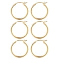 thumbnail image 1 of Turandoss Thick Gold Plated Chunky Large Hollow Tube Hoops Earrings for Women Hypoallergenic Lightweight Jewelry Birthday Gift for Women 13/15/20/25/30/40mm, 1 of 8