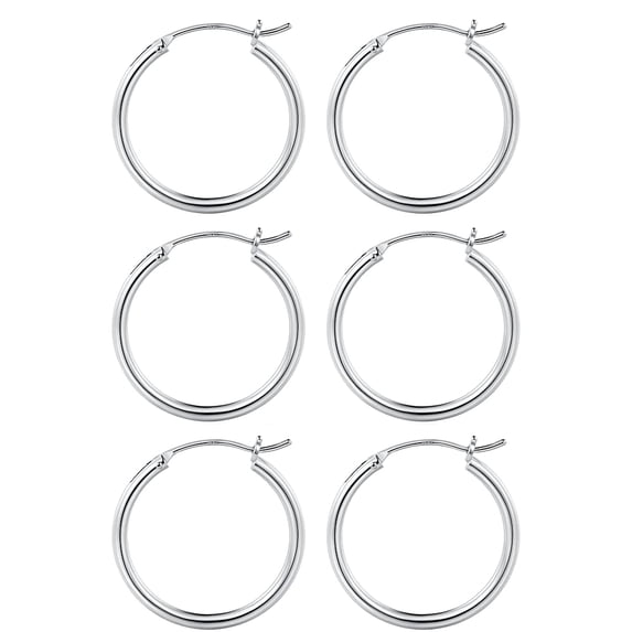 Turandoss Thick Gold Plated Chunky Large Hollow Tube Hoops Earrings for Women Hypoallergenic Lightweight Jewelry Birthday Gift for Women 13/15/20/25/30/40mm