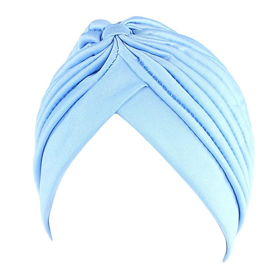 Turban Cap Solid Color Cross Shape Headdress Brimless Pure Color Beanie Headwrap Party Accessories