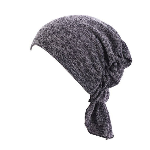 Turban Cap for Women Muslim Adjustable Solid Color Hat Leisure Stand-Ear Chemo Cap Headwear
