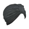 thumbnail image 1 of Turban Headwear CQXIDFH Women Muslim Turban Bonnet, Elastic Hair Cover Scarf, Comfortable Chemo Cap for Daily Use, Beret Hat (Black, One Size), 1 of 2