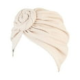 thumbnail image 1 of Turban Knot Simple Style Muslim Hijab Ethnic Cover Cross Beanie Solid Color Hairband Accessories Loss Bonnet Wedding Party Beige, 1 of 7