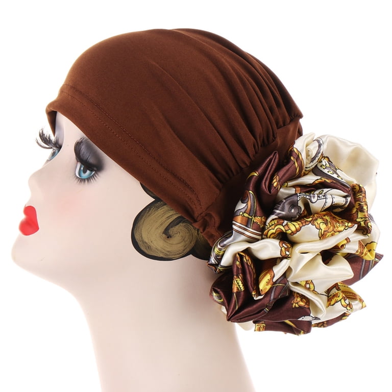 Turbans Leopard Cloth Flower Head Wraps Soft Head Scarf  display picture 2