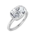 thumbnail image 1 of Turbie - Moissanite Elongated Cushion Cut East West Lab Diamond Bezel Engagement Ring, 1 of 4