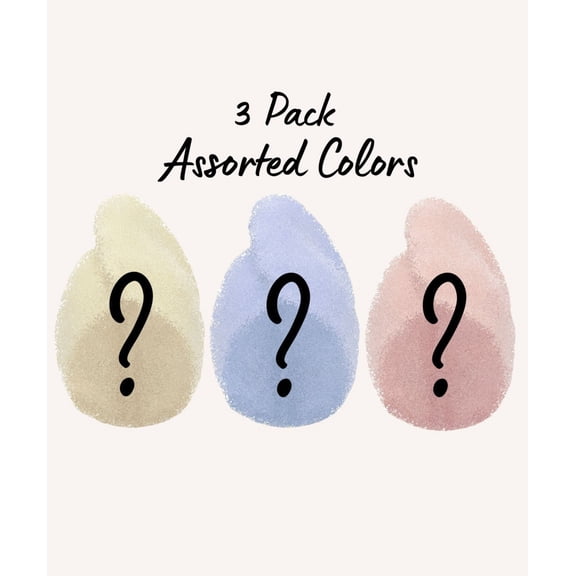 Turbie Twist 100% Cotton Hair Towel Wrap - 3 Pack - for Women, Men & Kids - Travel & Bathroom Essential - Quick Dry Hair Turban for Curly, Long & Thick Hair (Mystery)