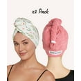 thumbnail image 1 of Turbie Twist Extra Long Microfiber Hair Towel Wrap - 2 Pack - For Women, Men & Kids - Travel & Bathroom Essential - Quick Dry Hair Turban for Curly, Long & Thick Hair (White, White), 1 of 10