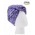 thumbnail image 1 of Turbie Twist Microfiber Hair Towel Wrap [2 Pack] ? The Original Microfiber Hair Wrap As Seen On TV! Signature Prints [Purple] Hair Turban Towel Wraps ? Plopping Towel for Long and Curly Hair Women, 1 of 6