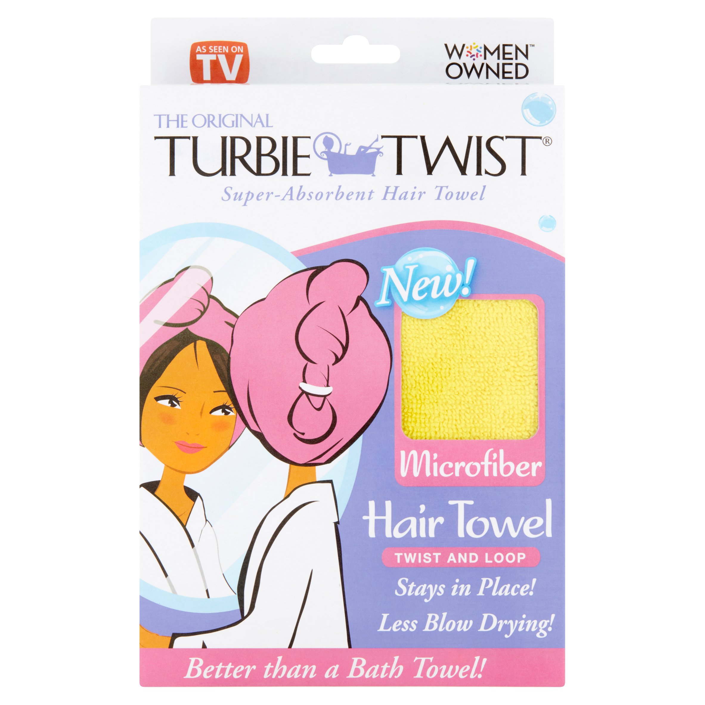 Turbie Twist the Original Microfiber Super-Absorbent Hair Towel, Colors May Vary - image 1 of 6