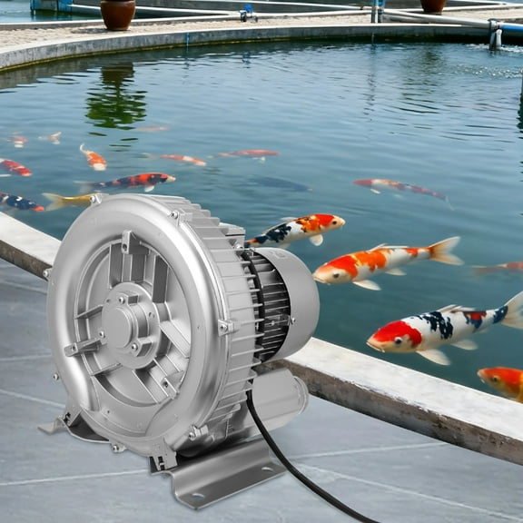 Turbine Blower, 2.41HP Industrial Aquaculture Pond Fish Tank Vortex Air Blower Pump