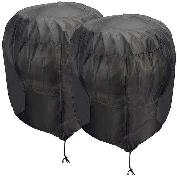 TABLZONE Waterproof Dust Cover Black Polyester for Turbine Vent Protection