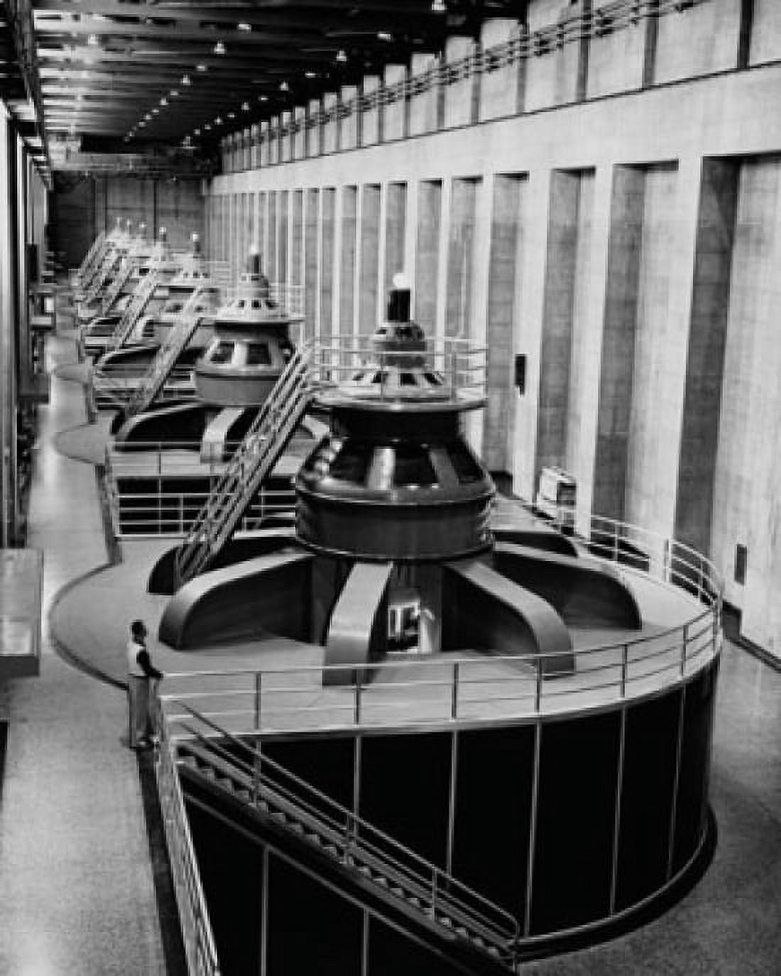 Turbine generators in a dam Hoover Dam Arizona-Nevada Border USA Canvas Art - (18 x 24)