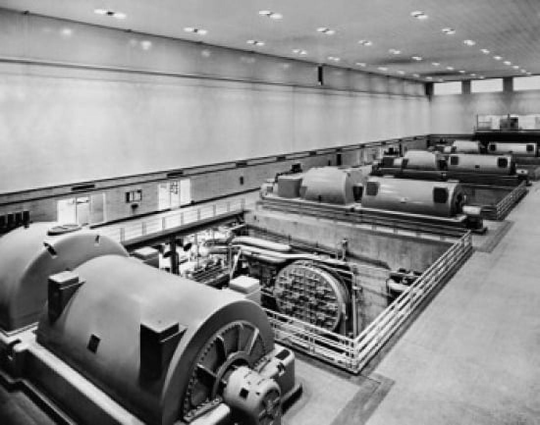 Turbines in a room Dayton Power and Light Company Dayton Ohio USA Canvas Art - (24 x 36)