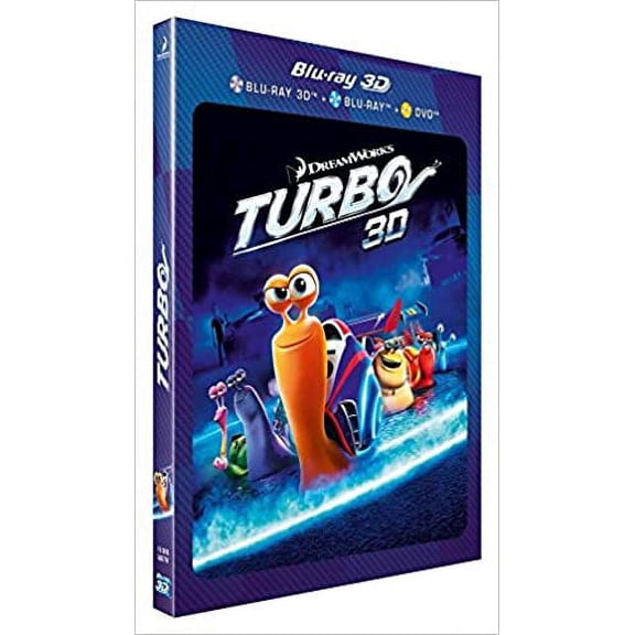 Turbo (3D & 2D) (Steelbook Edition) (Blu-Ray & DVD Combo) [ NON-USA FORMAT, Blu-Ray, Reg.B Import - France ]