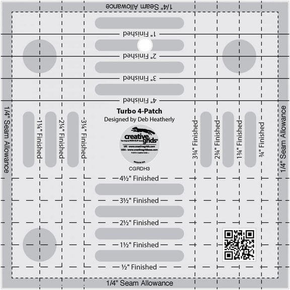 Creative Grids Quilt Ruler Turbo 4-Patch Template