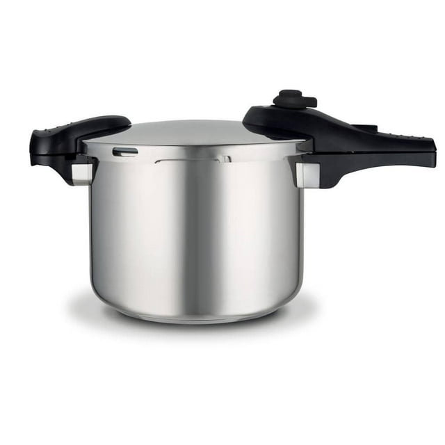 Turbo 6 qt. Silver 15PSI Stove Top Pressure Cooker Induction